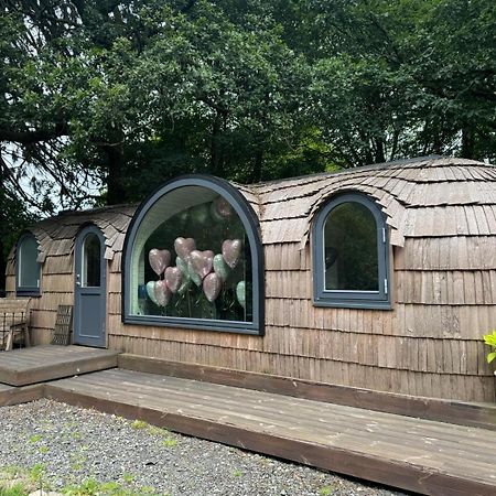 Luxury Woodland Lodge Retreat At Culdees Castle 克里夫 外观 照片